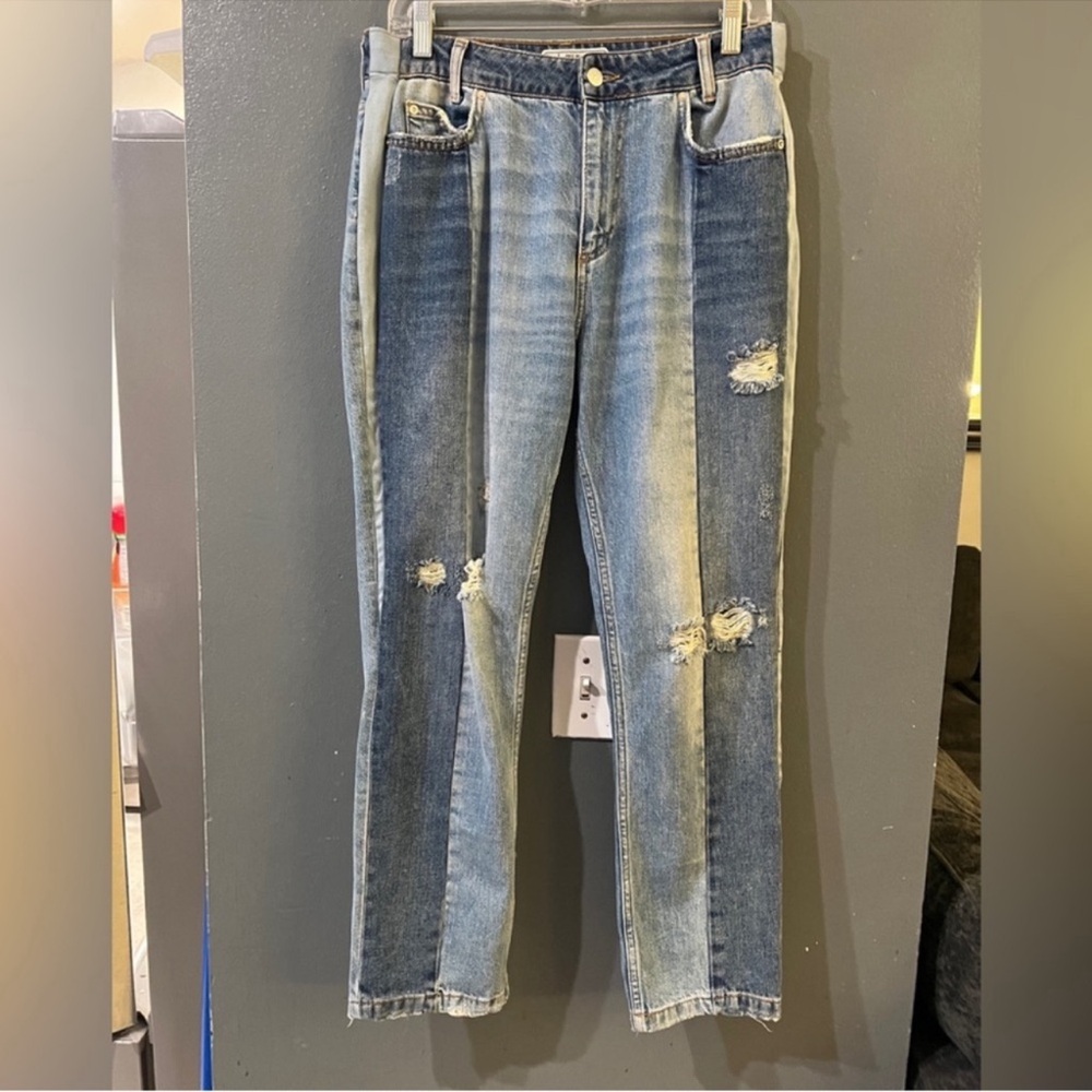 Free People colorblock jeans
